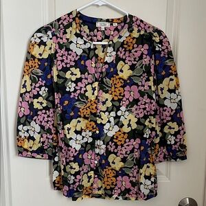 Fat Face Floral Blouse - Pink, Yellow, Blue NWOT